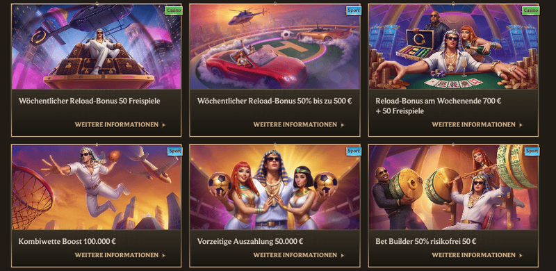 Realz Casino Boni und promo codes 2026